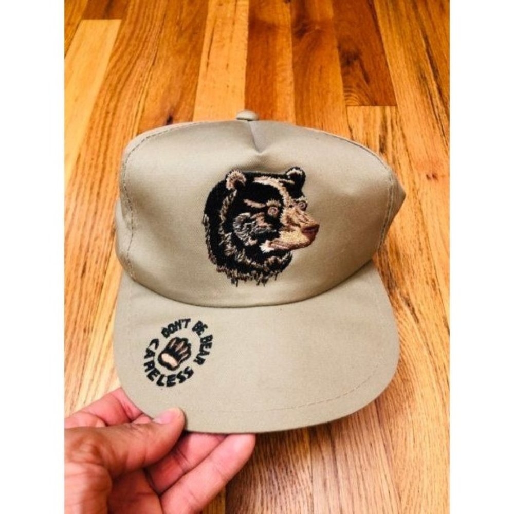 Dorfman Pacific Yosemite Bear Snapback Hat Cap Adjustable Khaki Mens
